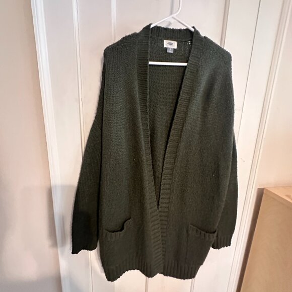 | OLD NAVY | Green Open Long Cardigan - Picture 2 of 7